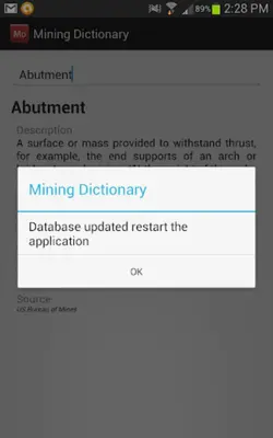 Mining Dictionary android App screenshot 0