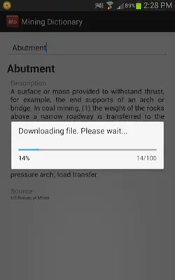 Mining Dictionary android App screenshot 1